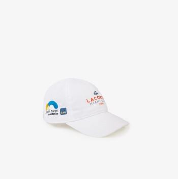 Lacoste SPORT Miami Open Cotton Cap Pánské - Čepice Bílé / Oranžové / Tmavě Blankyt Blankyt | CZ-FyX